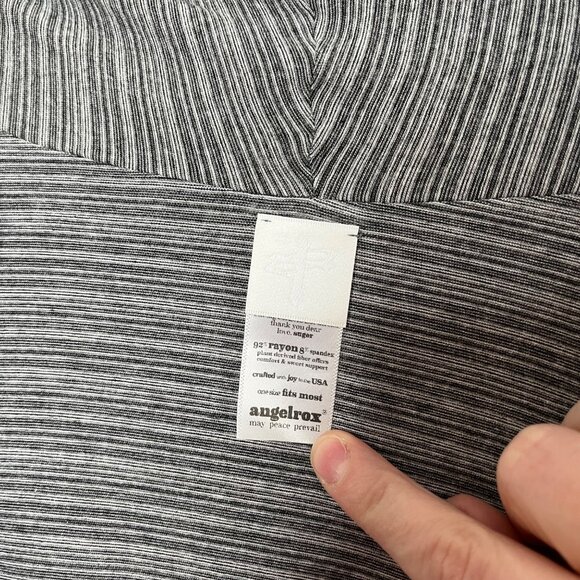 Angelrox women’s Striped Gray Cardigan OS Draped Open Front lagenlook - Picture 8 of 10